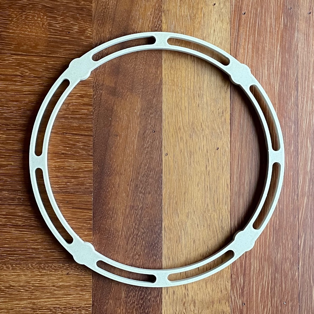 3D printed top ring of the stand in birch